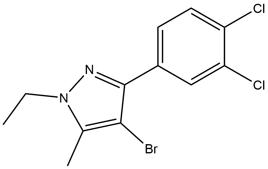 4-Bromo-3-(3,4-dichlorophenyl)-1-ethyl-5-methyl-1H-pyrazole Structure