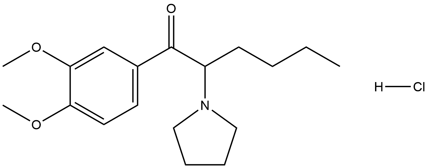 3,4-dimethoxy-α-Pyrrolidinohexanophenone (hydrochloride) Structure