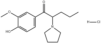 1-Pentanone, 1-(4-hydroxy-3-methoxyphenyl)-2-(1-pyrrolidinyl)-, hydrochloride (1:1) Structure