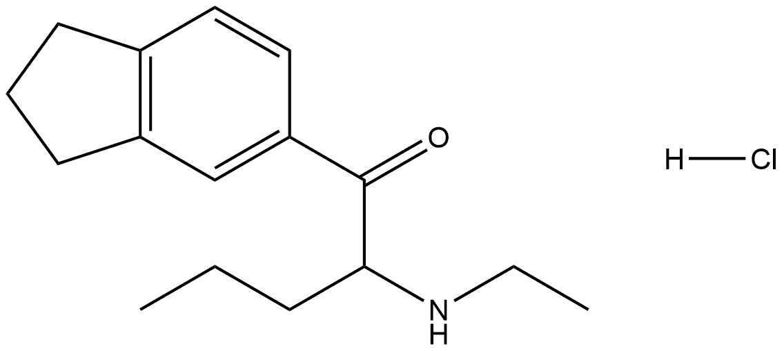 3',4'-trimethylene-α-Ethylaminovalerophenone (hydrochloride) Structure