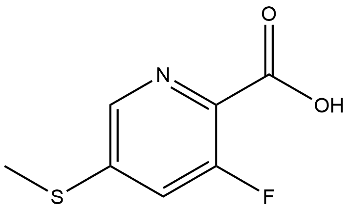 3-fluoro-5-(methylthio)picolinic acid 구조식 이미지