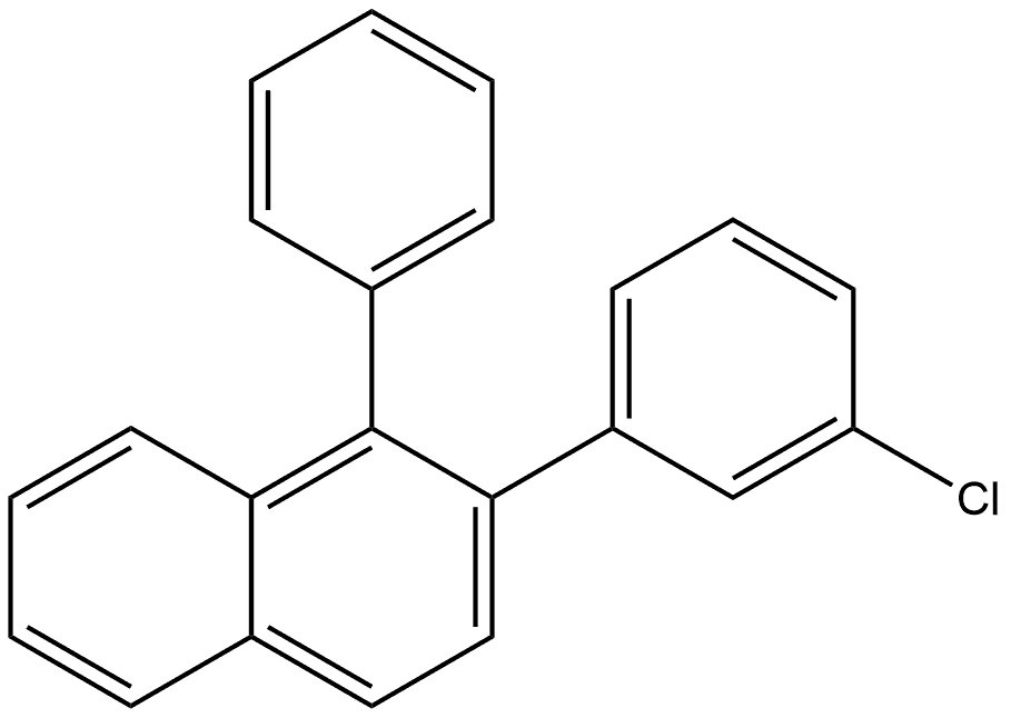 2-(3-Chlorophenyl)-1-phenylnaphthalene 구조식 이미지