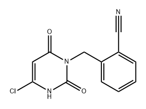 Benzonitrile, 2-[(4-chloro-3,6-dihydro-2,6-dioxo-1(2H)-pyrimidinyl)methyl]- 구조식 이미지