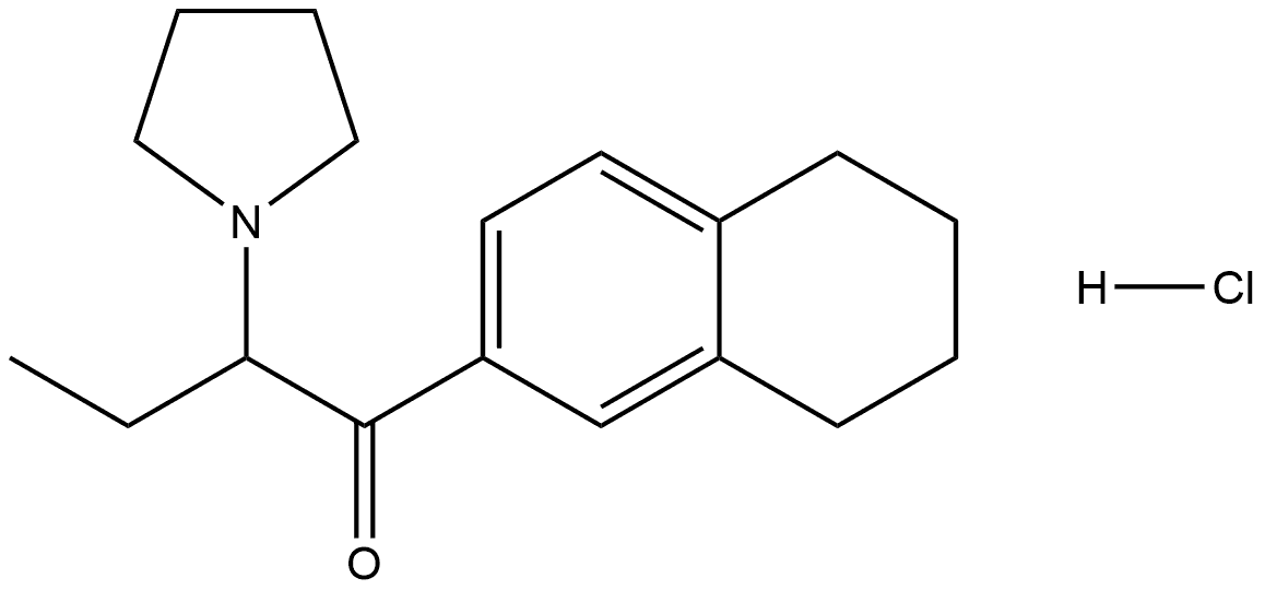 3',4'-tetramethylene-α-Pyrrolidinobutiophenone (hydrochloride) Structure