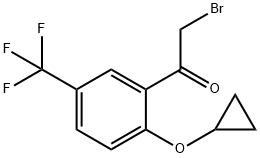 2-Bromo-1-[2-(cyclopropyloxy)-5-(trifluoromethyl)phenyl]ethanone 구조식 이미지