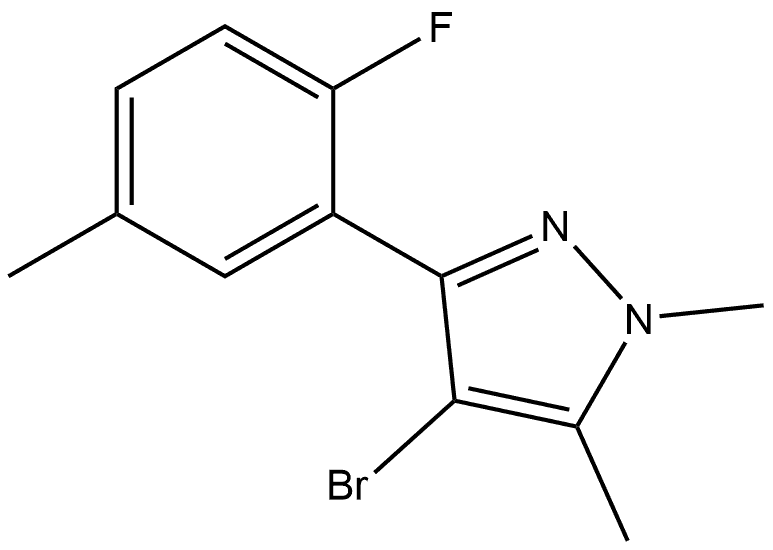 4-Bromo-3-(2-fluoro-5-methylphenyl)-1,5-dimethyl-1H-pyrazole Structure