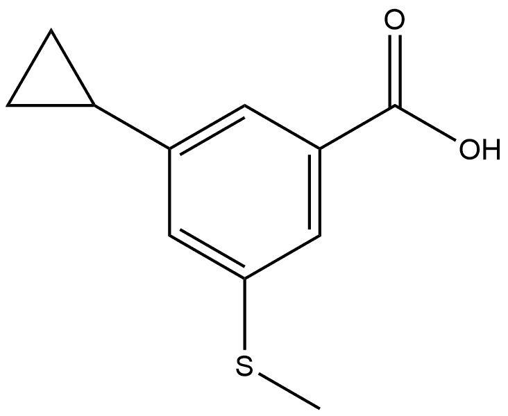 3-Cyclopropyl-5-(methylthio)benzoic acid Structure