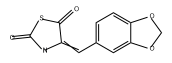 2,5-Thiazolidinedione, 4-(1,3-benzodioxol-5-ylmethylene)- 구조식 이미지