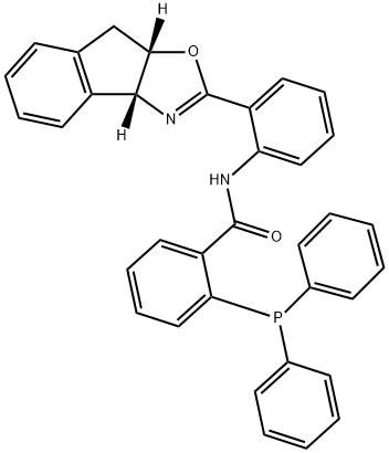 Benzamide, N-[2-[(3aR,8aS)-3a,8a-dihydro-8H-indeno[1,2-d]oxazol-2-yl]phenyl]-2-(diphenylphosphino)- Structure