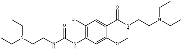 Benzamide, 5-chloro-N-[2-(diethylamino)ethyl]-4-[[[[2-(diethylamino)ethyl]amino]carbonyl]amino]-2-methoxy- 구조식 이미지
