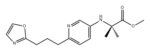 Alanine, 2-methyl-N-[6-[3-(2-oxazolyl)propyl]-3-pyridinyl]-, methyl ester Structure