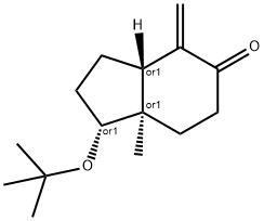 5H-Inden-5-one, 1-(1,1-dimethylethoxy)octahydro-7a-methyl-4-methylene-, (1R,3aS,7aR)-rel- Structure