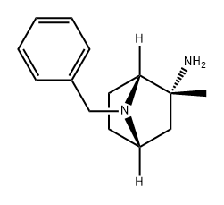 7-Azabicyclo[2.2.1]heptan-2-amine, 2-methyl-7-(phenylmethyl)-, (1R,2R,4S)- 구조식 이미지