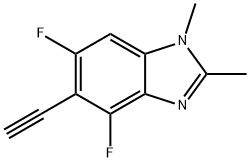 1H-Benzimidazole, 5-ethynyl-4,6-difluoro-1,2-dimethyl- Structure
