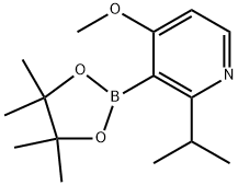 Pyridine, 4-methoxy-2-(1-methylethyl)-3-(4,4,5,5-tetramethyl-1,3,2-dioxaborolan-2-yl)- Structure