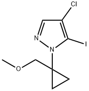 1H-Pyrazole, 4-chloro-5-iodo-1-[1-(methoxymethyl)cyclopropyl]- 구조식 이미지
