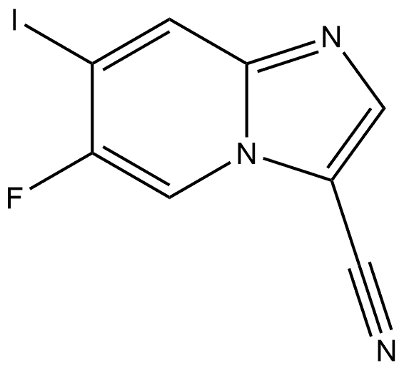 6-Fluoro-7-iodo-imidazo[1,2-a]pyridine-3-carbonitrile 구조식 이미지