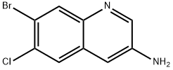 3-Quinolinamine, 7-bromo-6-chloro- Structure