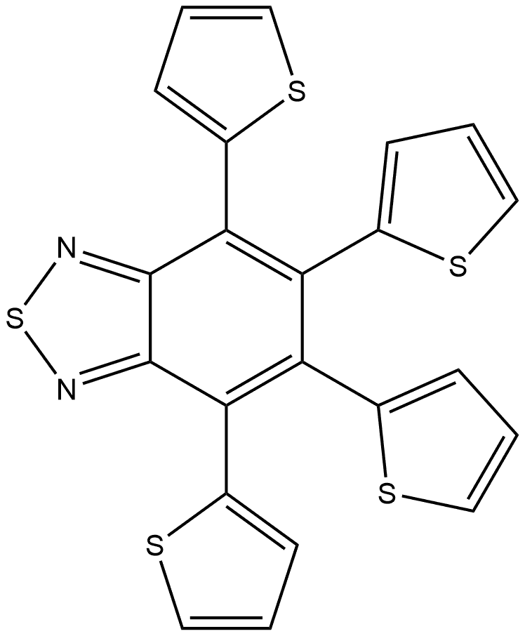 4,5,6,7-tetrakis(thiophene-2-yl)-2,1,3-benzothiadiazole Structure