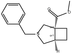 3-Azabicyclo[3.2.0]heptane-1-carboxylic acid, 3-(phenylmethyl)-, methyl ester, (1R,5R)-rel- Structure