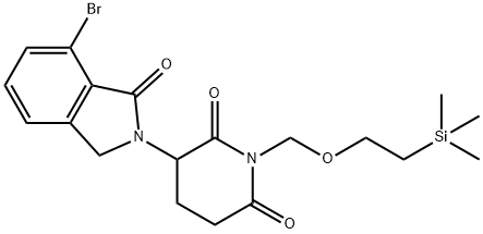 3-(7-Bromo-1,3-dihydro-1-oxo-2H-isoindol-2-yl)-1-[[2-(trimethylsilyl)ethoxy]methyl]-2,6-piperidinedione Structure