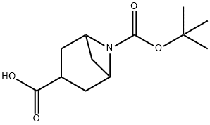 6-Azabicyclo[3.1.1]heptane-3,6-dicarboxylic acid, 6-(1,1-dimethylethyl) ester 구조식 이미지