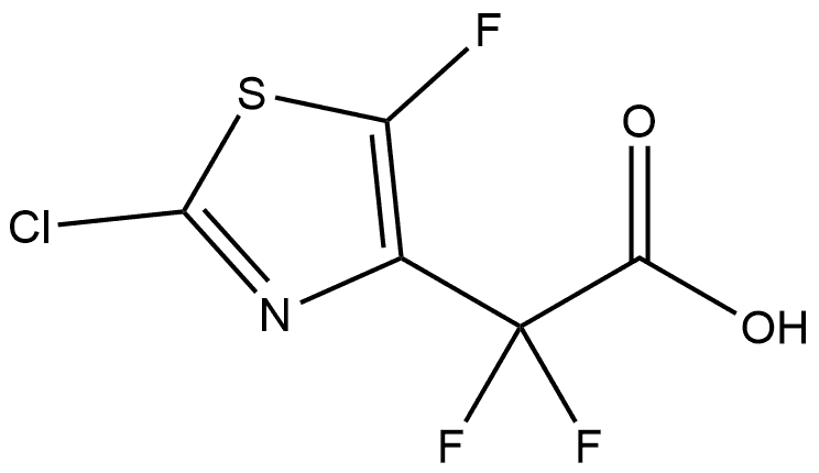 2-Chloro-α,α,5-trifluoro-4-thiazoleacetic acid Structure