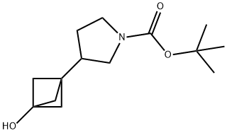 1,1-Dimethylethyl 3-(3-hydroxybicyclo[1.1.1]pent-1-yl)-1-pyrrolidinecarboxylate Structure