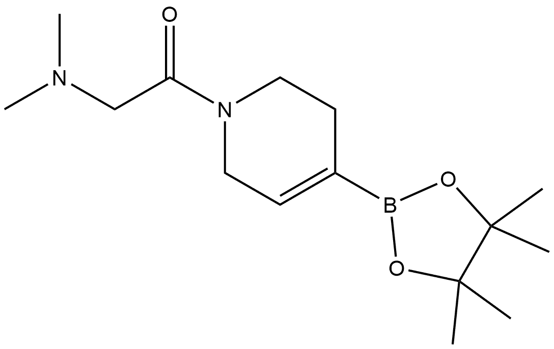 2-(dimethylamino)-1-(4-(4,4,5,5-tetramethyl-1,3,2-dioxaborolane-2-yl)-5,6-dihydropyridin-1(2H)-yl)ethanone Structure