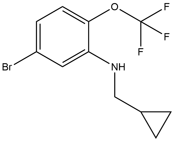 5-Bromo-N-(cyclopropylmethyl)-2-(trifluoromethoxy)benzenamine Structure