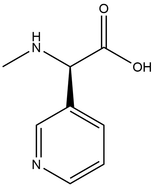 (R)-2-(methylamino)-2-(pyridin-3-yl)acetic acid Structure