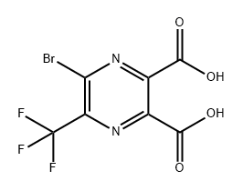 2,3-Pyrazinedicarboxylic acid, 5-bromo-6-(trifluoromethyl)- Structure