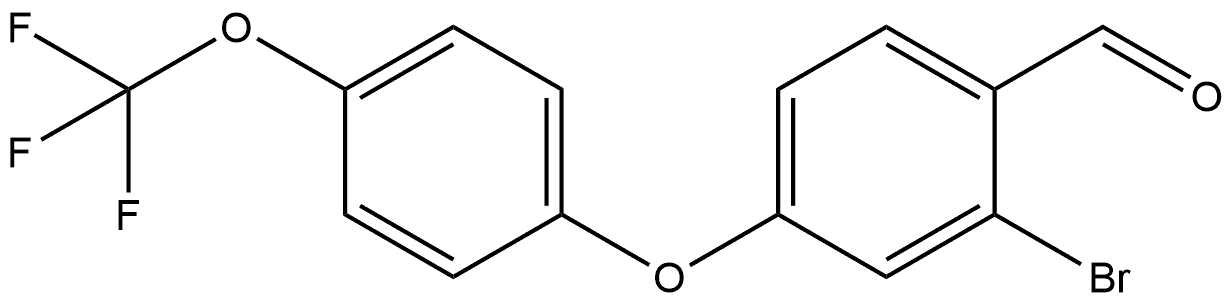 2-Bromo-4-[4-(trifluoromethoxy)phenoxy]benzaldehyde 구조식 이미지