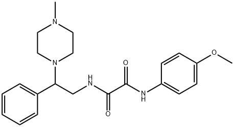 Ethanediamide, N1-(4-methoxyphenyl)-N2-[2-(4-methyl-1-piperazinyl)-2-phenylethyl]- Structure