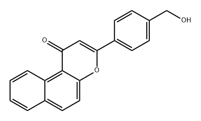 1H-Naphtho[2,1-b]pyran-1-one, 3-[4-(hydroxymethyl)phenyl]- Structure