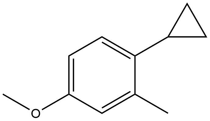 1-Cyclopropyl-4-methoxy-2-methylbenzene 구조식 이미지