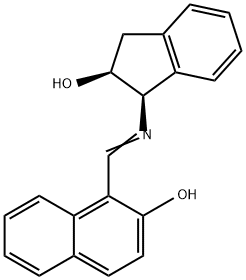 2-Naphthalenol, 1-[[[(1R,2S)-2,3-dihydro-2-hydroxy-1H-inden-1-yl]imino]methyl]- Structure