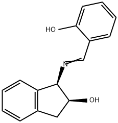 1H-Inden-2-ol, 2,3-dihydro-1-[[(2-hydroxyphenyl)methylene]amino]-, (1R,2S)- 구조식 이미지