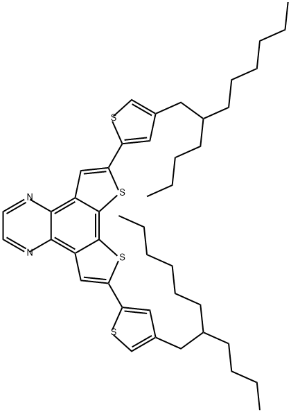 Dithieno[3,2-f:2',3'-h]quinoxaline, 6,9-bis[4-(2-butyloctyl)-2-thienyl]- Structure