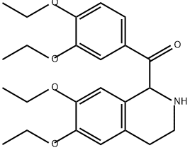 Methanone, (3,4-diethoxyphenyl)(6,7-diethoxy-1,2,3,4-tetrahydro-1-isoquinolinyl)- Structure