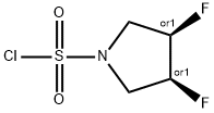 rel-3,4-Difluoropyrrolidine-1-sulfonyl chloride Structure