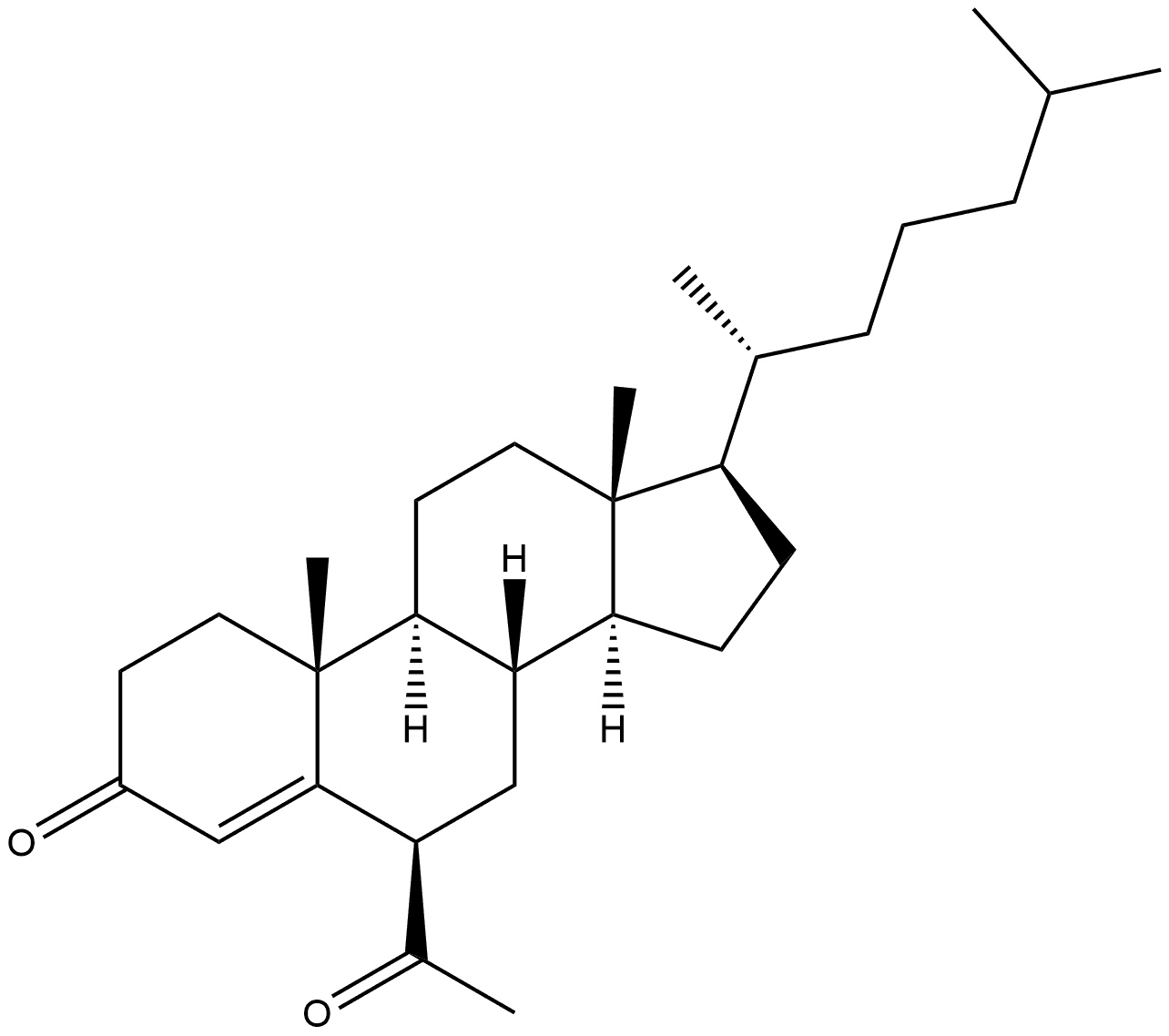 Cholest-4-en-3-one, 6-acetyl-, (6β)- (9CI) Structure