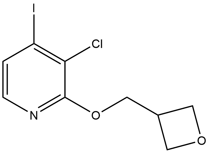 3-Chloro-4-iodo-2-(3-oxetanylmethoxy)pyridine Structure