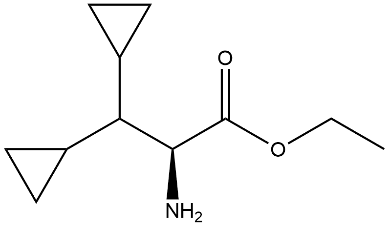 Cyclopropanepropanoic acid, α-amino-β-cyclopropyl-, ethyl ester, (αS)- Structure