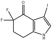 4H-Indol-4-one, 5,5-difluoro-1,5,6,7-tetrahydro-3-iodo- 구조식 이미지