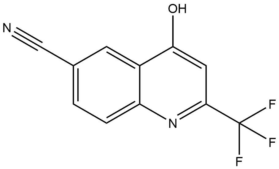 4-hydroxy-2-(trifluoromethyl)quinoline-6-carbonitrile Structure