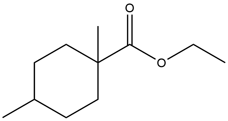 1,4-Dimethyl-cyclohexanecarboxylic acid ethyl ester Structure