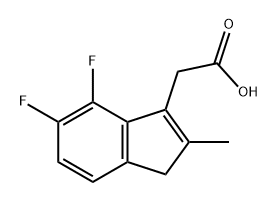 1H-Indene-3-acetic acid, 4,5-difluoro-2-methyl- Structure