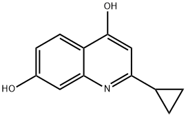 4,7-Quinolinediol, 2-cyclopropyl- 구조식 이미지