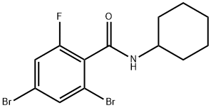 2,4-Dibromo-N-cyclohexyl-6-fluorobenzamide Structure